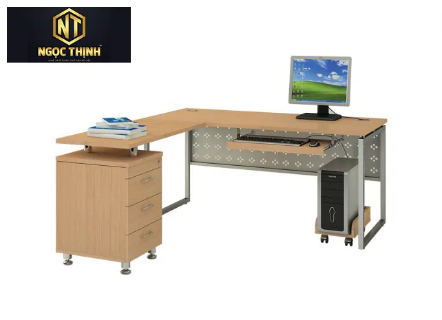 Bàn lãnh đạo khung thép mặt gỗ Melamine  HR160C2Y1